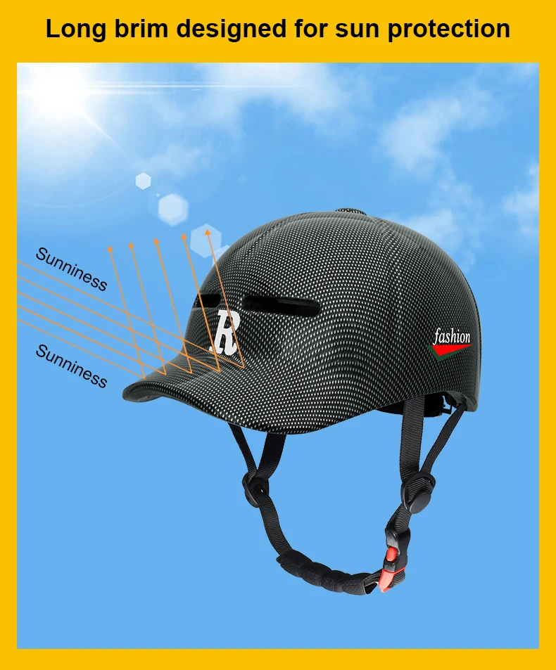 GUDOOK Bike Helmets New Baseball Cap Peaked Cap Bicycle Helmet for Adults Mountain Road Bicycle Helmets Adjustable Size Cycling