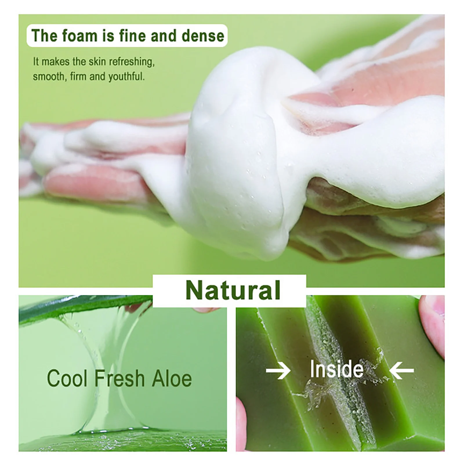 AILKE Aloe Vera Whitening Soap, Remove Acne, Spots, Skin Radiant, Improve Skin Luster, Vegan Bath Wash for All Skin Types, 200g