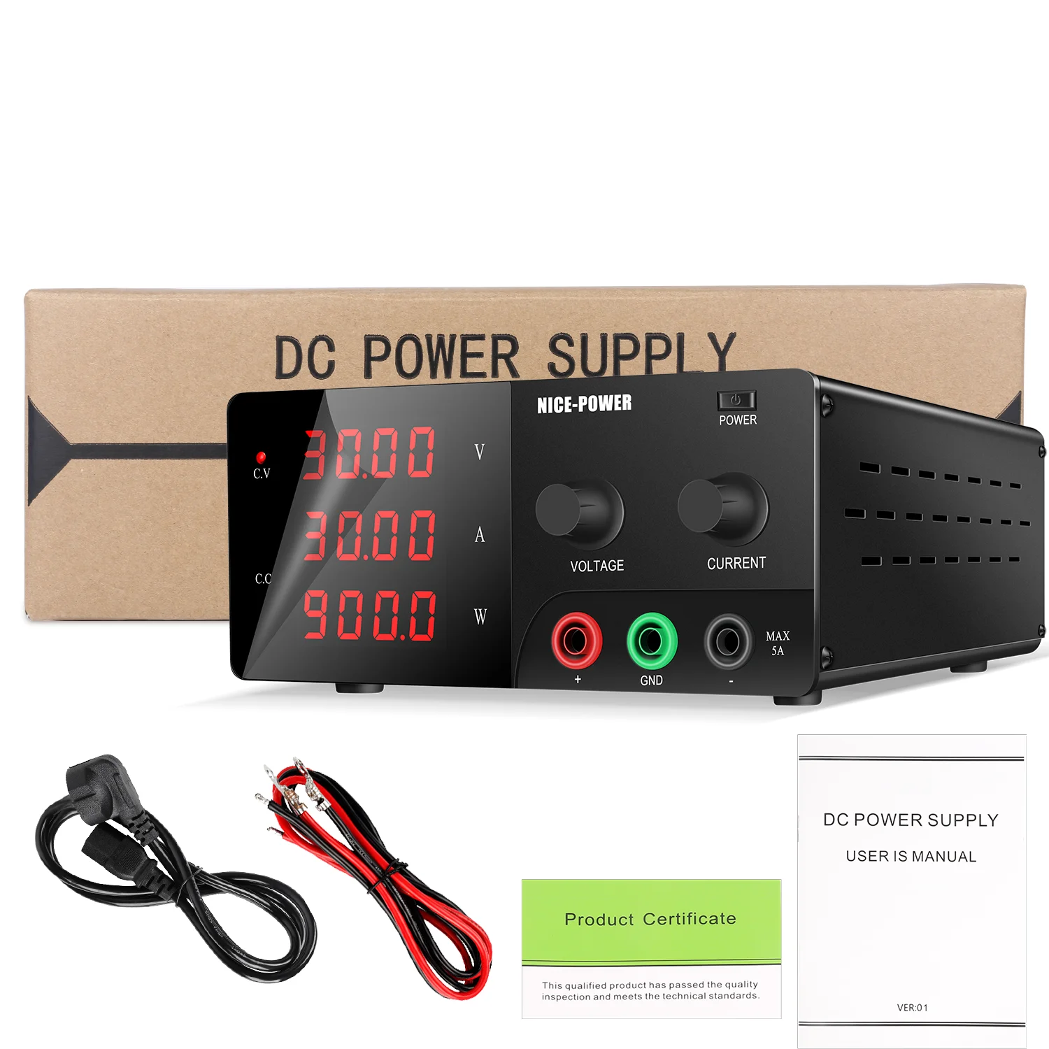 60V 20A Adjustable Laboratory Power Supply 30V 30A Digital Bench Power Source 200V 5A Voltage Regulator 400-1200W Power Source