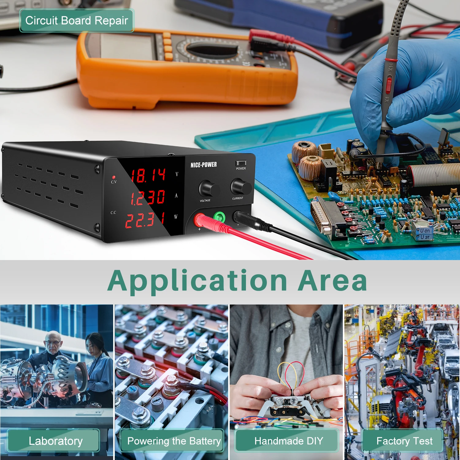 60V 20A Adjustable Laboratory Power Supply 30V 30A Digital Bench Power Source 200V 5A Voltage Regulator 400-1200W Power Source