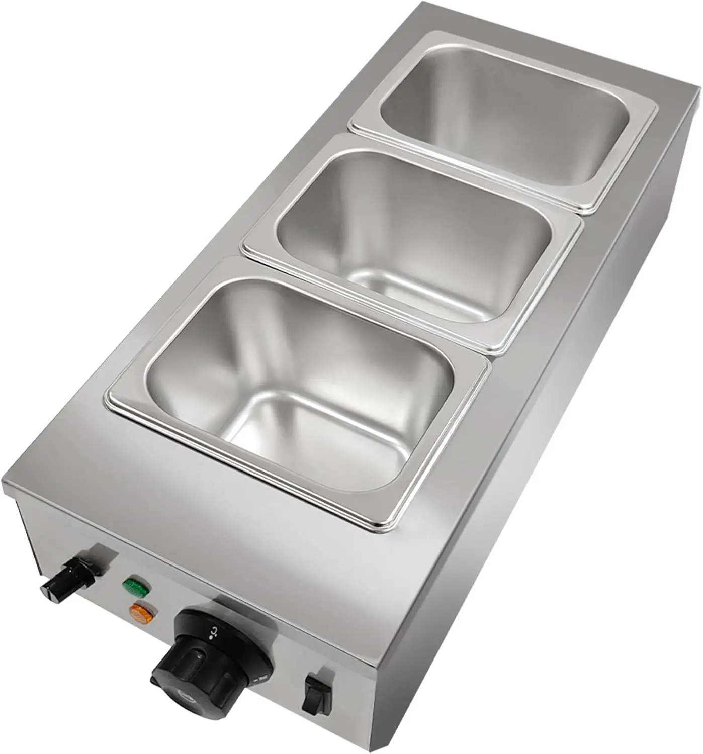 Chocolate Melting Machine, 2/3 Tanks Stainless Steel Chocolate Tempering Machine with Lid,Electric Commercial Food Warmer