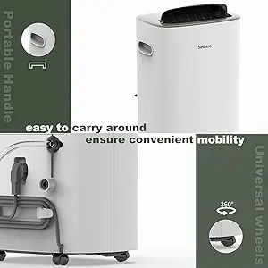 Shinco 86 Pints Dehumidifier for Home and Basements, 5000 Sq.Ft Dehumidifiers with Drain Hose, Auto or Manual Drainage