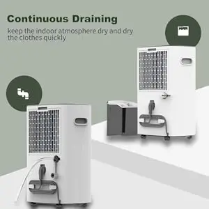Shinco 86 Pints Dehumidifier for Home and Basements, 5000 Sq.Ft Dehumidifiers with Drain Hose, Auto or Manual Drainage