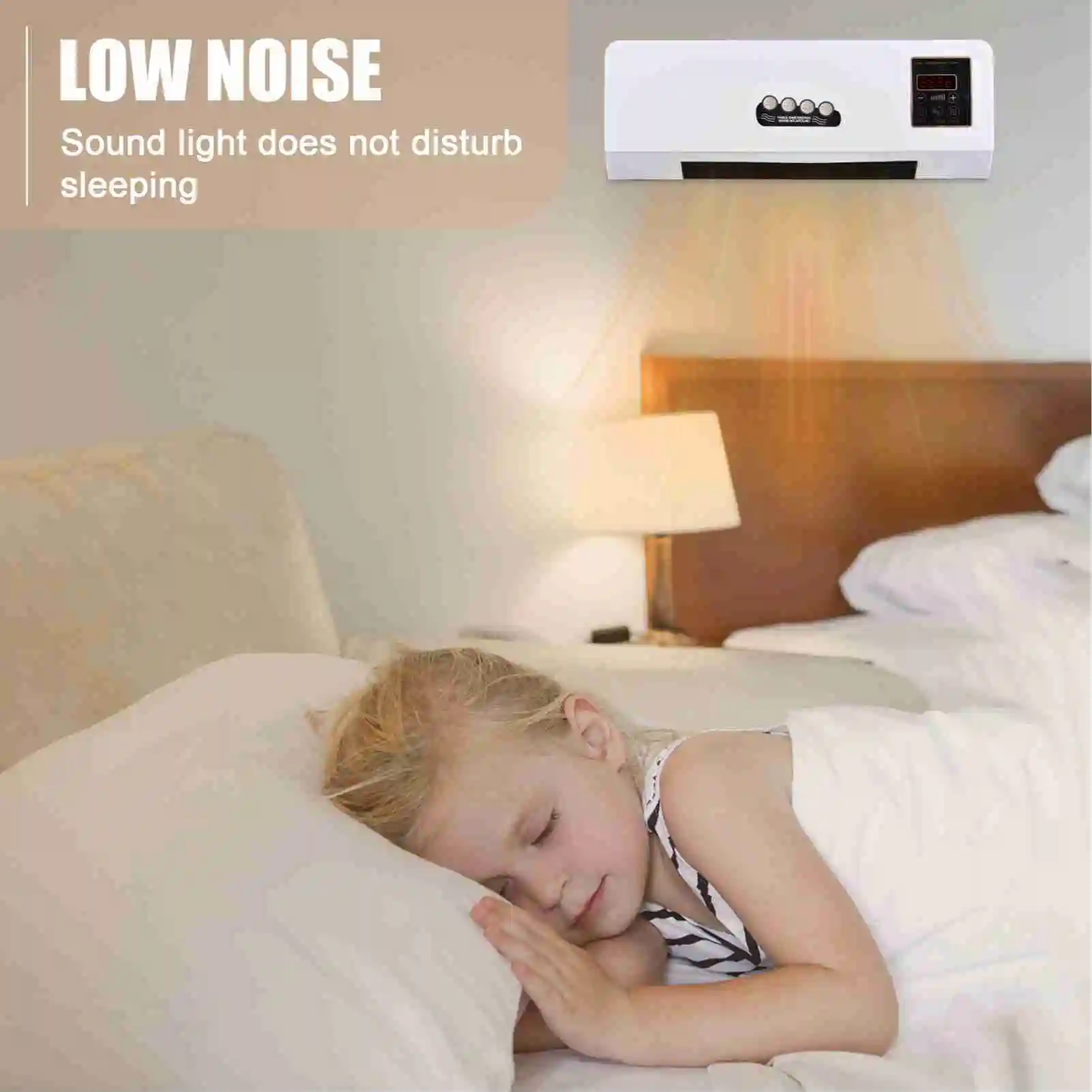 NEW Heater with Fan Heater Fan 2 in 1 Heating Nature Wind Timing Digital Display Wall Mounted Space Heater for Home Dormitory