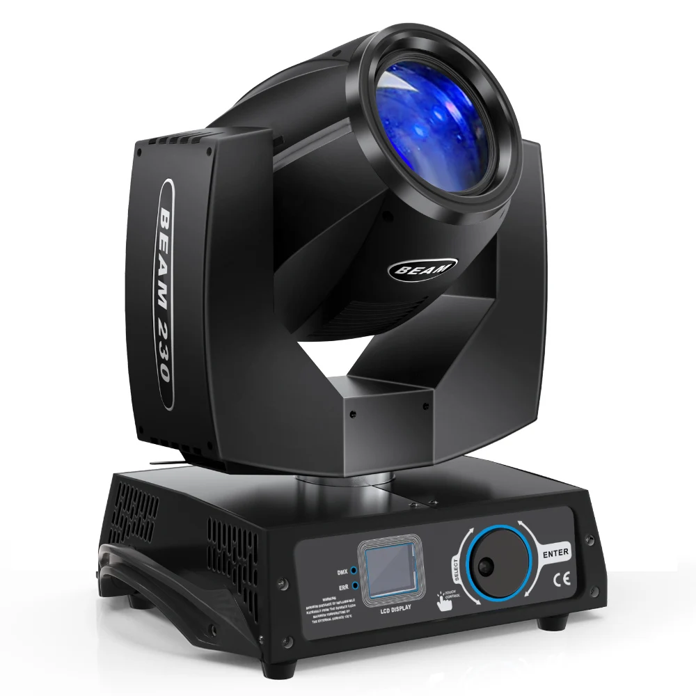 U'King 230W Beam 7R Moving Head Stage Light 16CH DMX512 Sound Activated 16 Gobos Effect Lighting for DJ Concert Party Nightclub