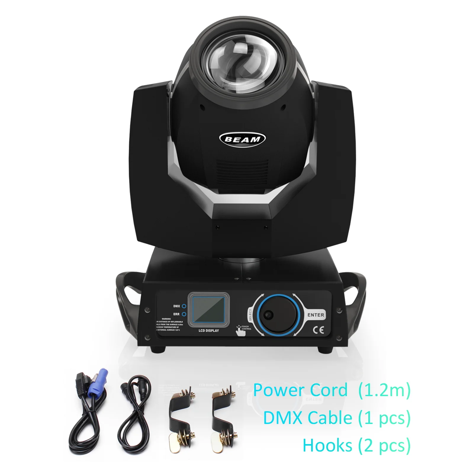 U'King 230W Beam 7R Moving Head Stage Light 16CH DMX512 Sound Activated 16 Gobos Effect Lighting for DJ Concert Party Nightclub