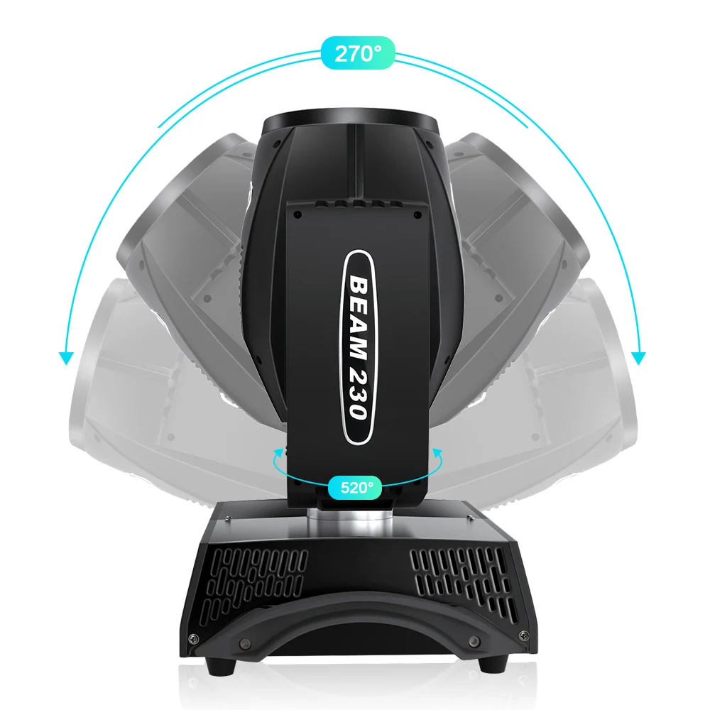 U'King 230W Beam 7R Moving Head Stage Light 16CH DMX512 Sound Activated 16 Gobos Effect Lighting for DJ Concert Party Nightclub