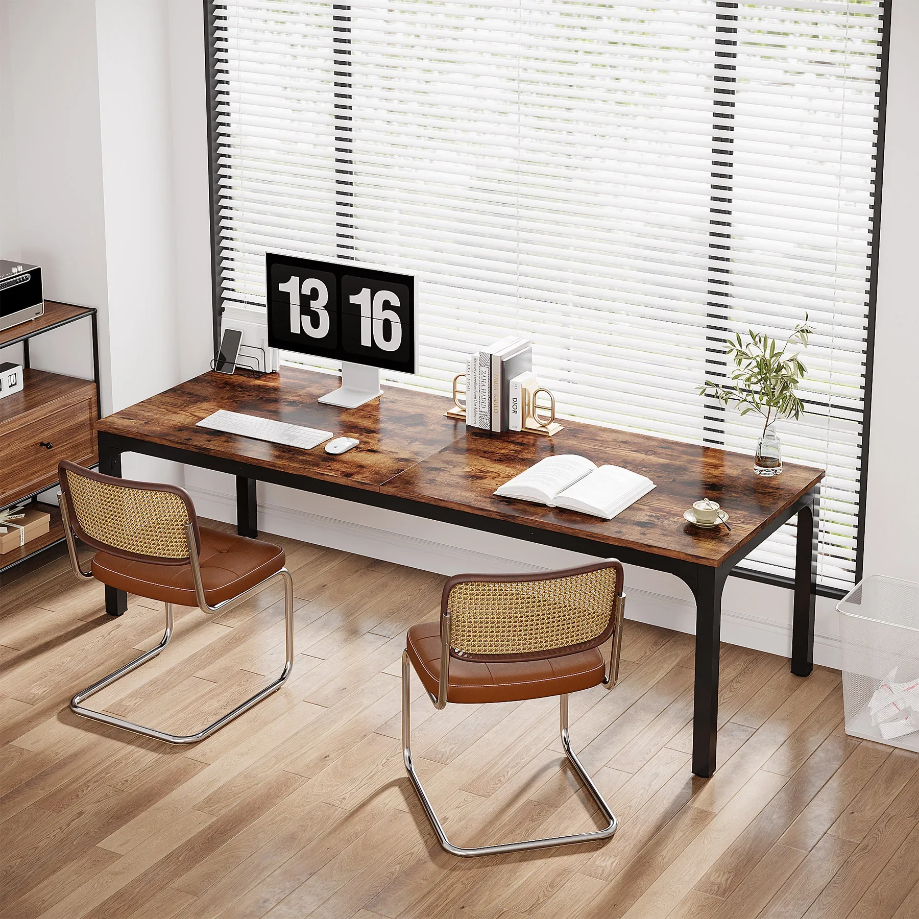 Tribesigns 78.7 Inches Extra Long Computer Desk 2 Person Desk, Double Long Desk, Workstaion for Home Office