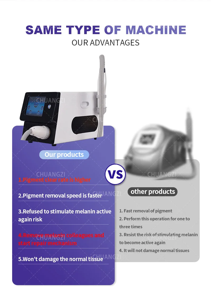 HOT Pico Second Q Switched 532nm 755nm 1064nm 1320 NmNd Yag Lase Tattoo Removal Machine Pico Lase Beauty Equipment