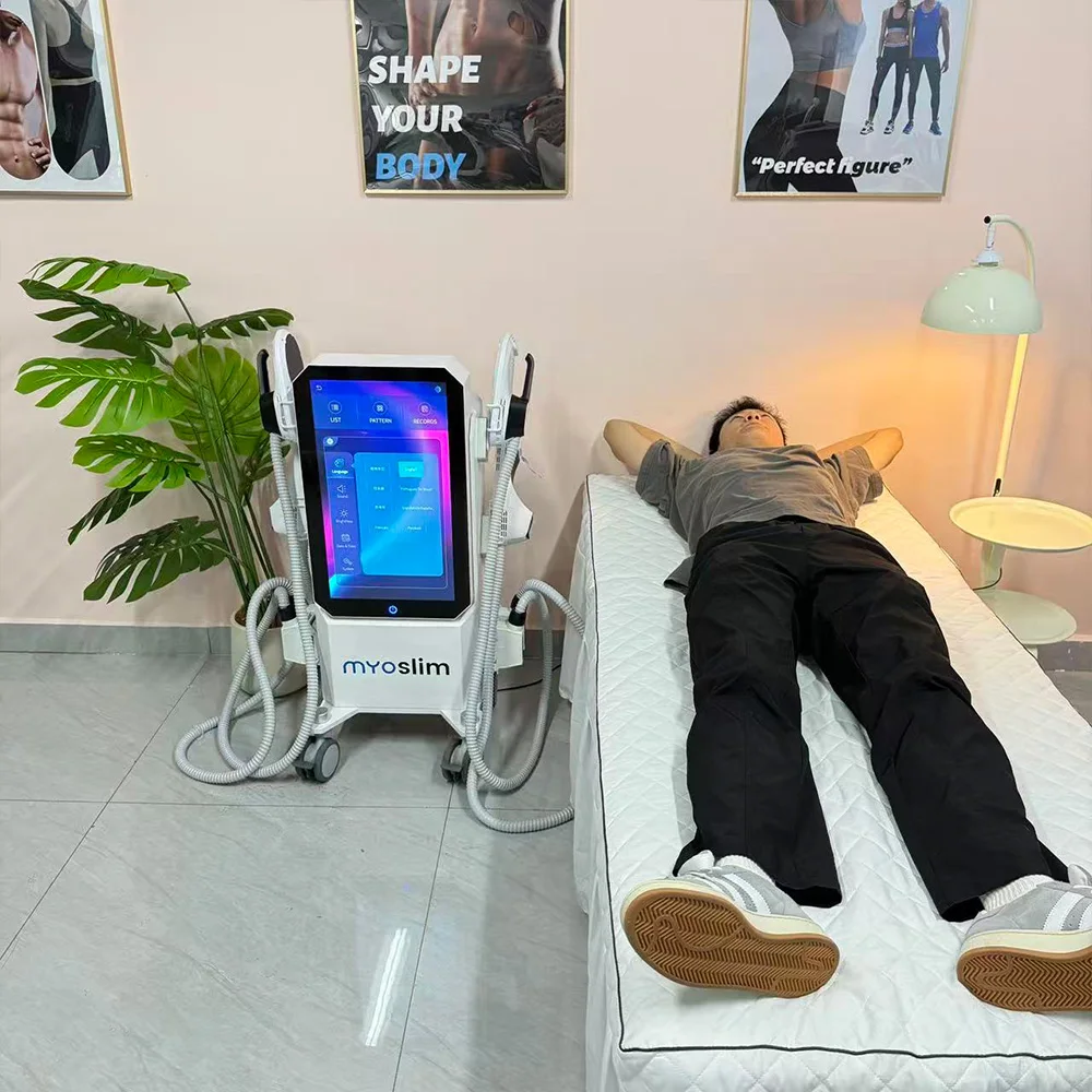 EMS Ultra Body Sculpt Mucsle Stimulator Machine with 4 Handle RF Professional 6500w EMS Neo Body Shape Slimming Device