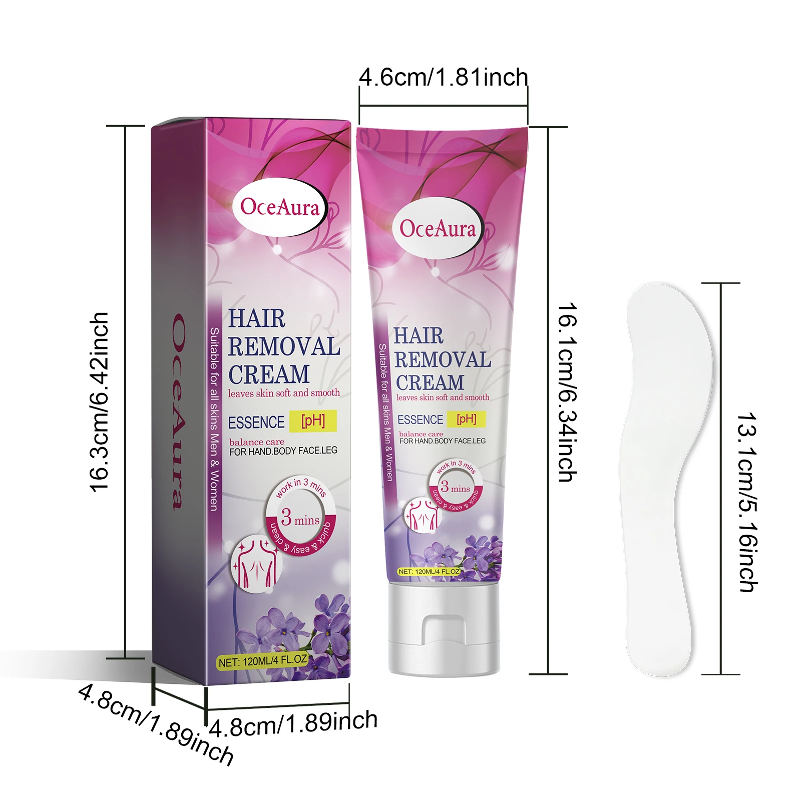 Oceaura Herbal Hair Removal Cream Gentle Non-irritating Skin Improve Roughness Pore Invisible Moisturize Smooth Hair Removal Gel