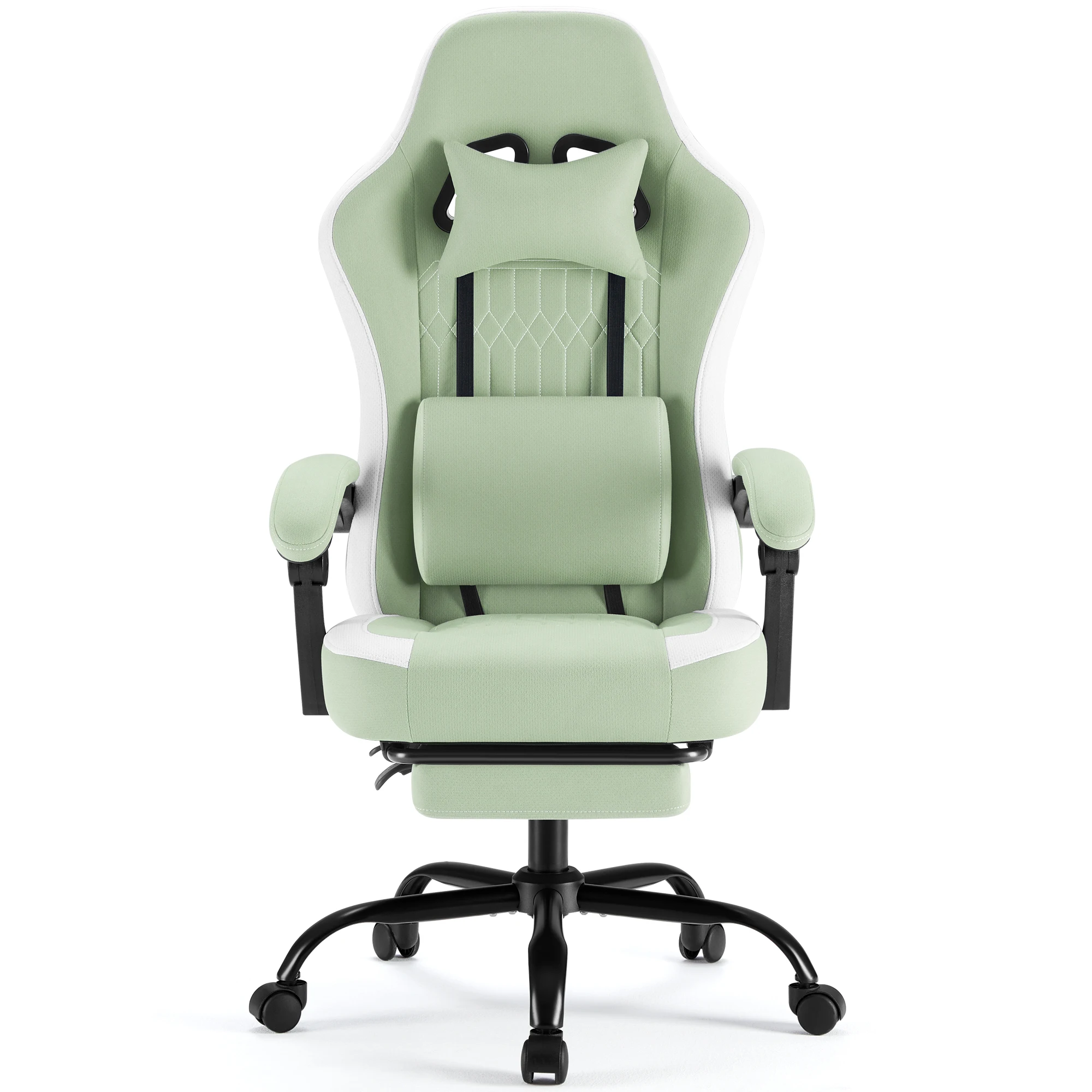 JHK Ergonomic Computer Gaming Chair Height Adjustable 360° Swivel with Headrest Lumbar Support Linkage Armrests For Office Home