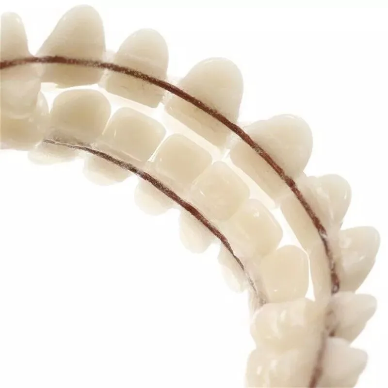 DIY Customizable Tooth Cover Denture Care Upper And Lower Plastic Dentures Preformed False Teeth Set Dental Resin Denture