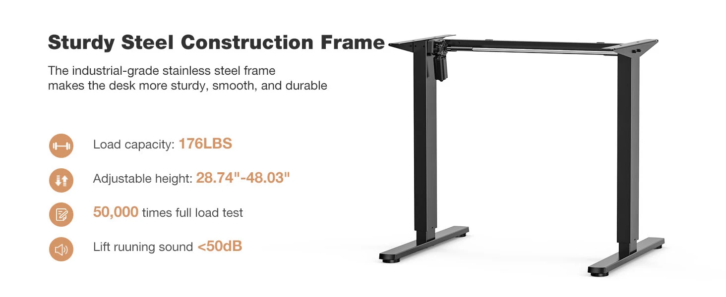 JHK 63x24 Inch Electric Standing Desk Ergonomic Height Adjustable Stand Up Sit Stand Computer Workstation Work Table For Office