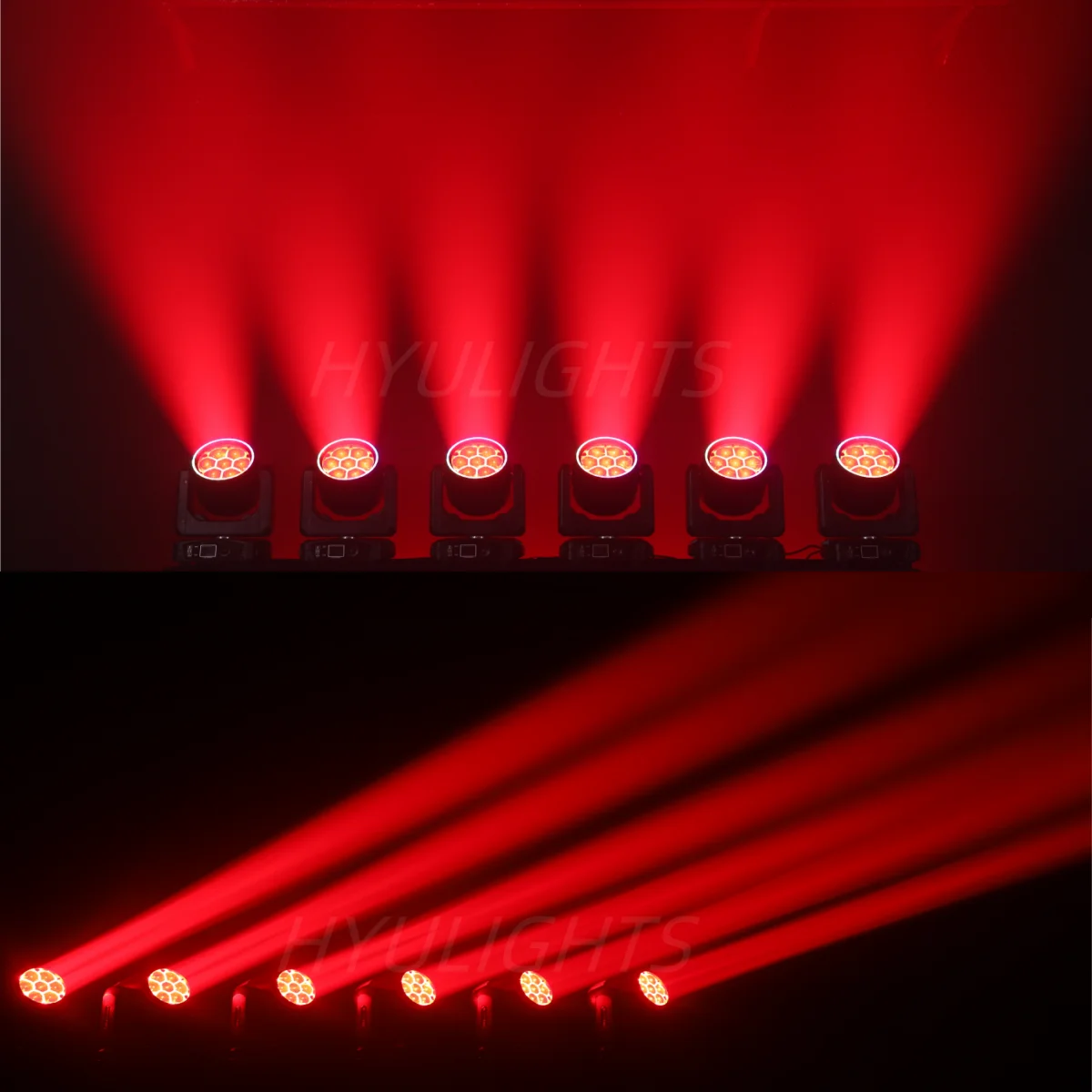 7x40W Bee Eye Beam Wash Halo Effect LED Moving Head 300W RGBW 4in1 DJ Stage Lighting Effects