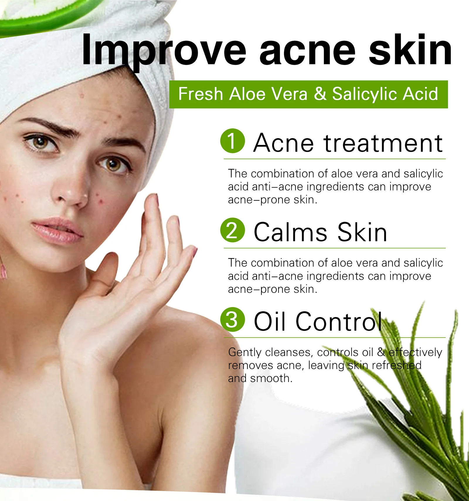 Aloe Brightening Soap Bar, Remove Dark Spots, Sun Spots, Acne, Oil Control, Clean Stains, Exfoliation, For Face and Body, 200g