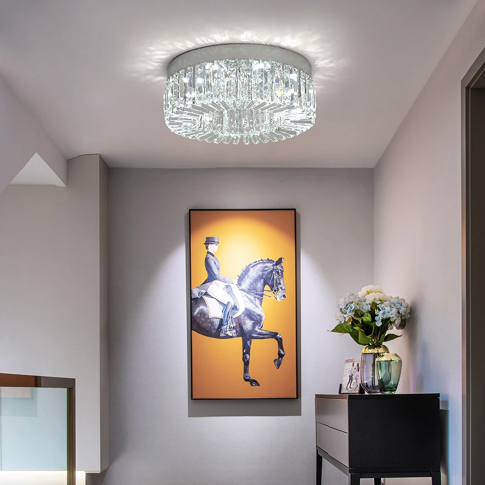Crystal Ceiling Lamp Living Room Gold Luxury Modern Chandeliers Decoration Led Ceiling Lights Lighting Fixture Diameter 40 50cm