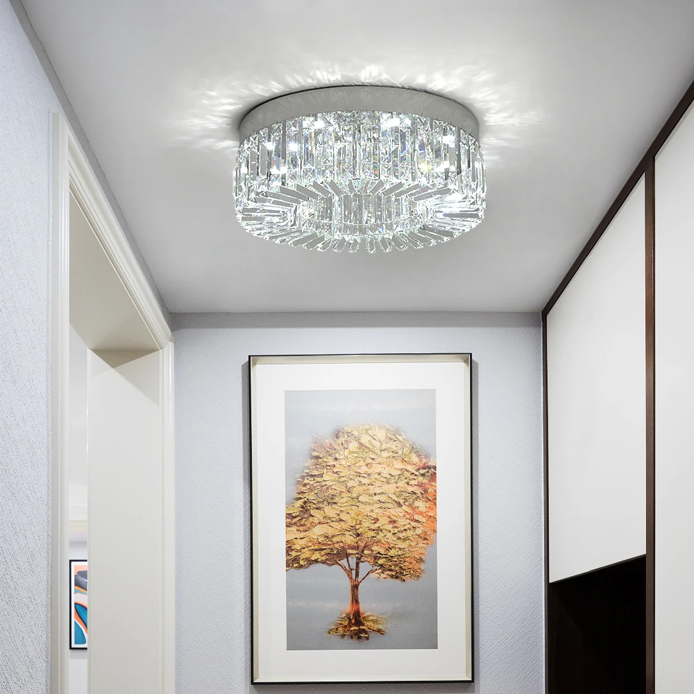 Crystal Ceiling Lamp Living Room Gold Luxury Modern Chandeliers Decoration Led Ceiling Lights Lighting Fixture Diameter 40 50cm
