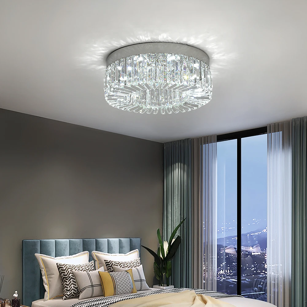 Crystal Ceiling Lamp Living Room Gold Luxury Modern Chandeliers Decoration Led Ceiling Lights Lighting Fixture Diameter 40 50cm