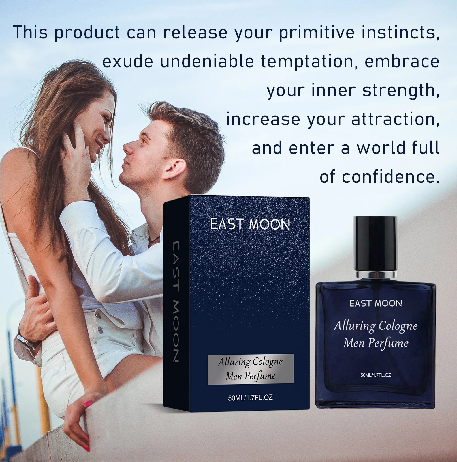 East Moon Men Cologne Fragrance Perfume Beard Care Cream Charming Pheromone Fragrance Styling Hair Fresh Dating Perfume Spray