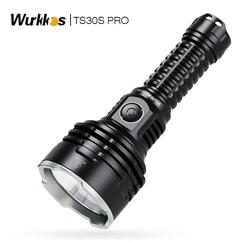 Wurkkos TS30S Pro 21700 Rechargeable Tactical Flashlight LED USB-C 6000Lm Torch MAX 1086M Stainless Bezel Anduril 2 Power Bank