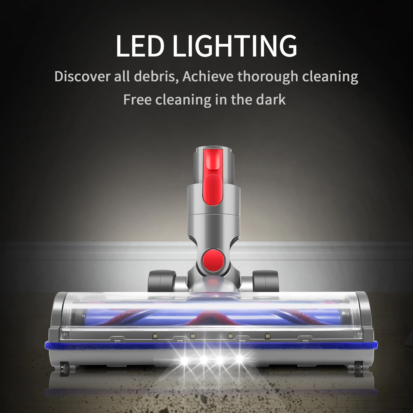 Upgraded Direct Drive Brush Heads Nozzles for Dyson Vacuum Cleaners V10 V11 V8 V7 V15 Replaceable PartS Led Cleaner Head