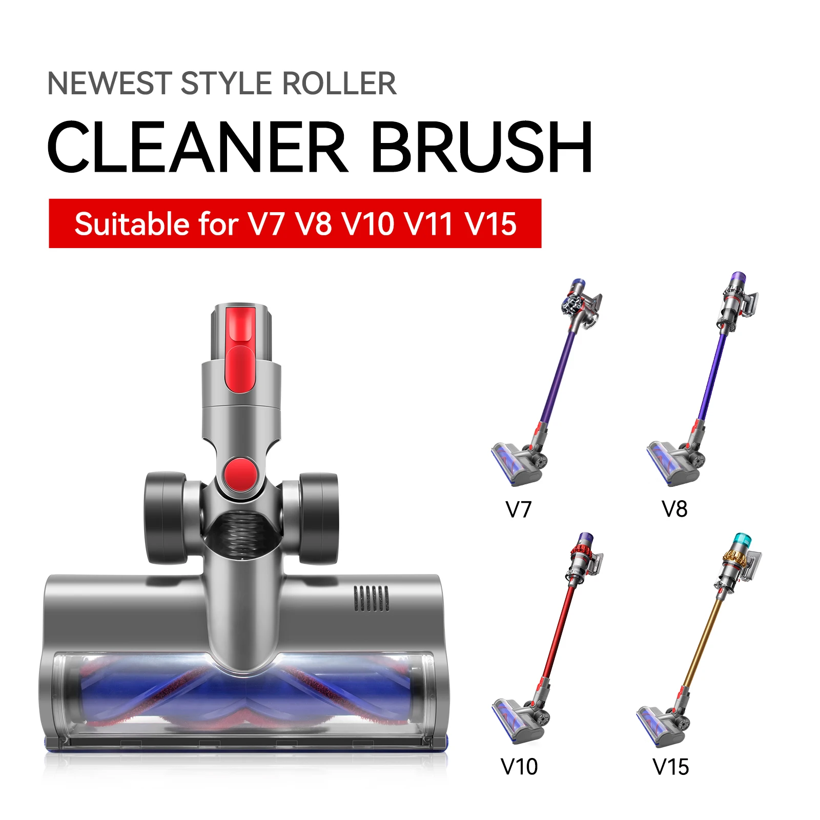Upgraded Direct Drive Brush Heads Nozzles for Dyson Vacuum Cleaners V10 V11 V8 V7 V15 Replaceable PartS Led Cleaner Head