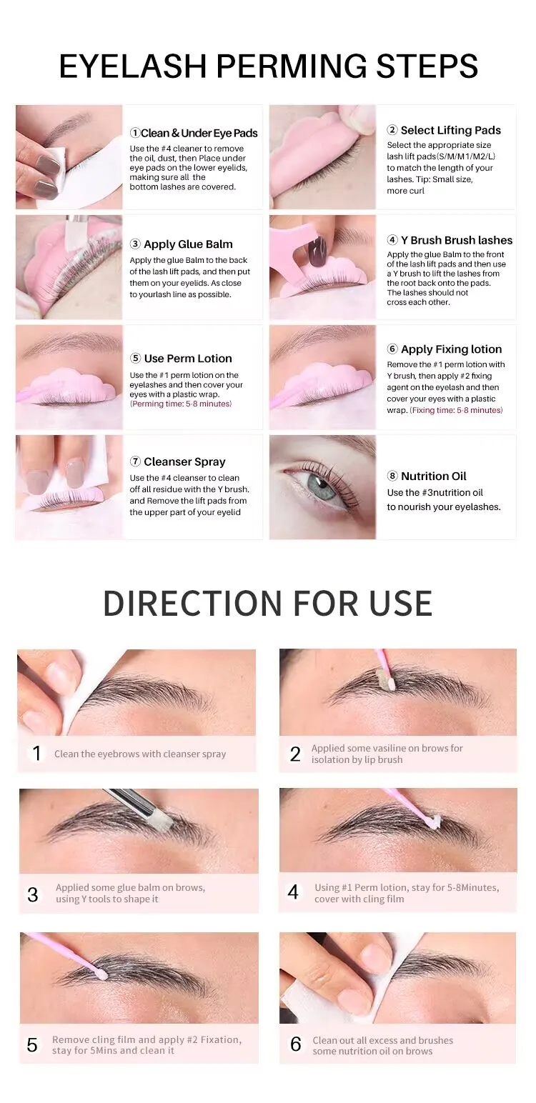 ICONSIGN 2IN1 Professional Fast Perming LASH & BROW Liftng Kit Lasting 6-8 Weeks Mascara Lifting Eyelashes Enhancer Makeup Tool