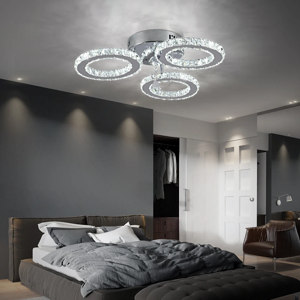 Modern Luxury Ceiling Crystal Chandelier Decoration Home Furniture Living Room Hanging Ceiling Lamp Kitchen Light Led Lighting