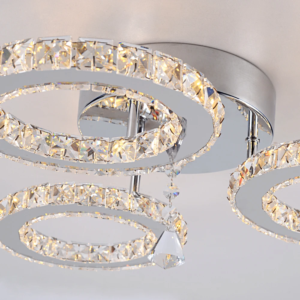 Modern Luxury Ceiling Crystal Chandelier Decoration Home Furniture Living Room Hanging Ceiling Lamp Kitchen Light Led Lighting