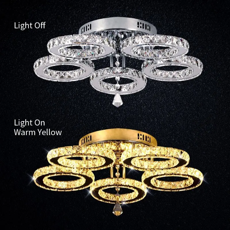 Modern Luxury Ceiling Crystal Chandelier Decoration Home Furniture Living Room Hanging Ceiling Lamp Kitchen Light Led Lighting