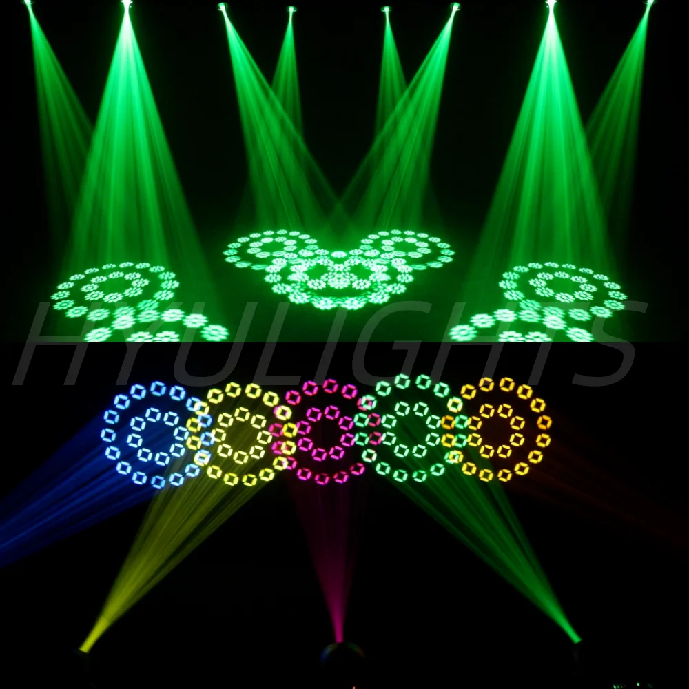 1/2/4 PCS 200W Mini BEAM SPOT LED Moving Head Beam&Spot 24 Rotating Prisms 14 Gobos 11Color Wheel Wash DJ Stage Lights