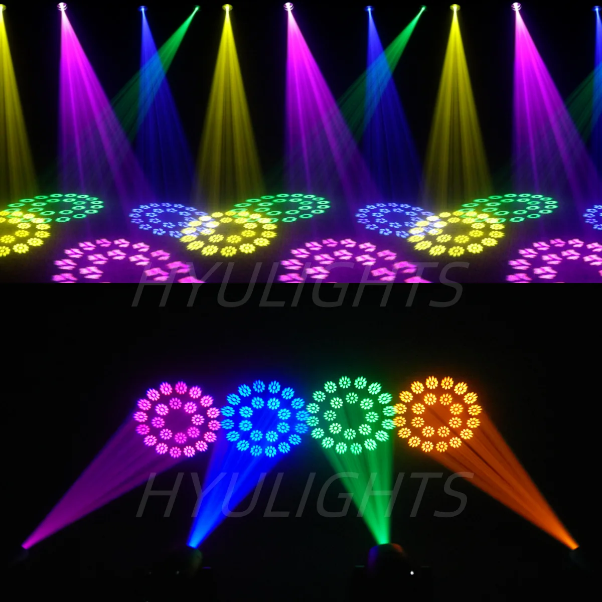 1/2/4 PCS 200W Mini BEAM SPOT LED Moving Head Beam&Spot 24 Rotating Prisms 14 Gobos 11Color Wheel Wash DJ Stage Lights