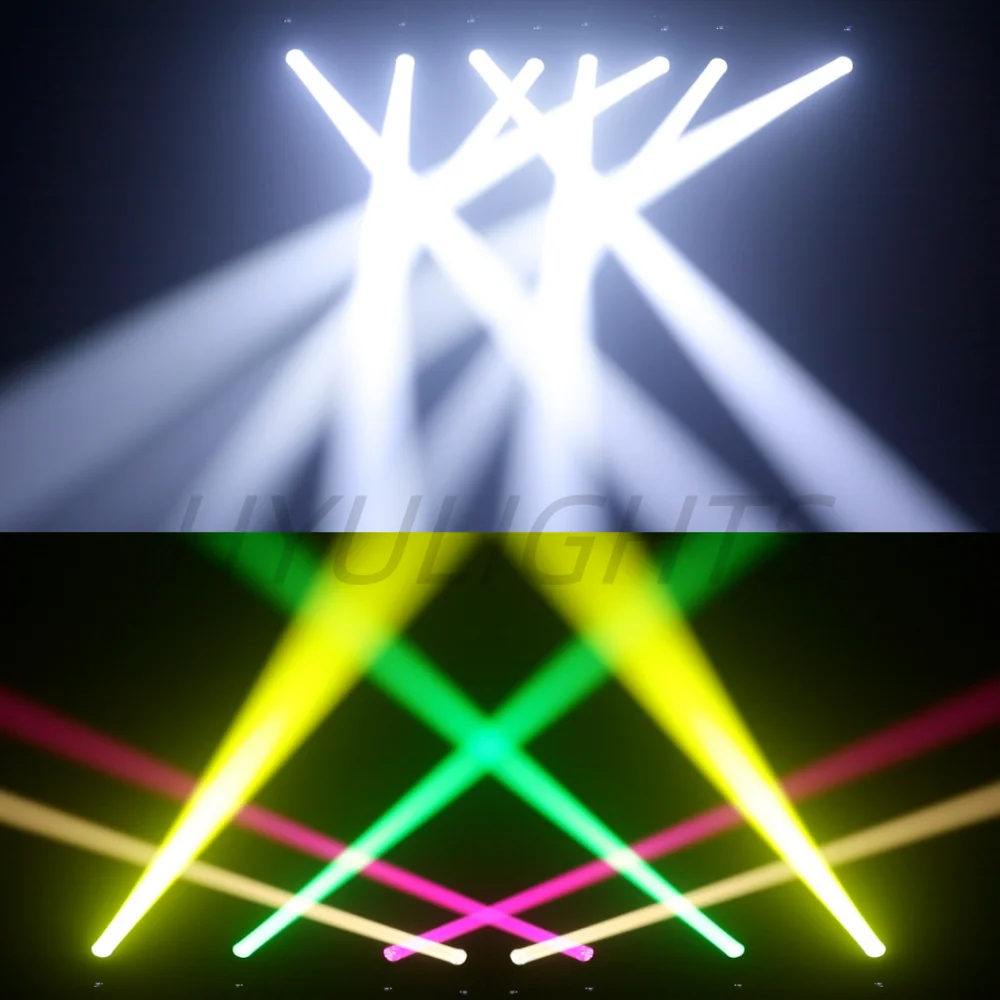 1/2/4 PCS 200W Mini BEAM SPOT LED Moving Head Beam&Spot 24 Rotating Prisms 14 Gobos 11Color Wheel Wash DJ Stage Lights