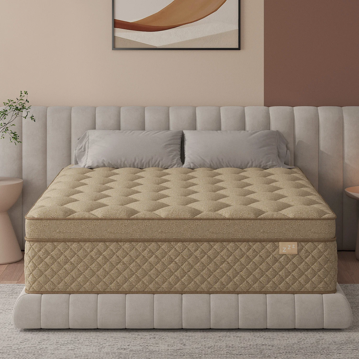 12"14" Gel Memory Foam Hybrid Pocket Spring Mattress Twin Full Queen King Bed Mattress In A Box, Medium Firm Motion Isolation