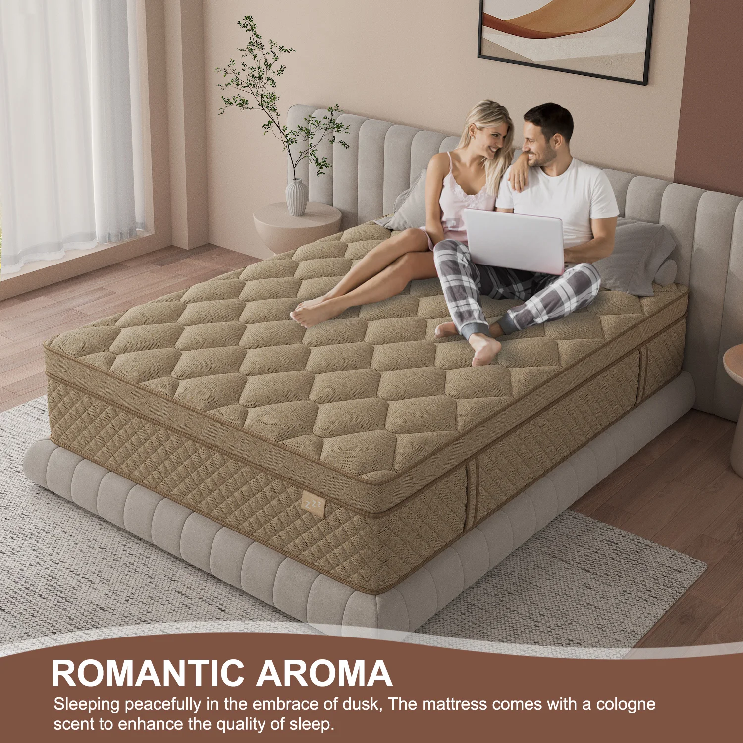 12"14" Gel Memory Foam Hybrid Pocket Spring Mattress Twin Full Queen King Bed Mattress In A Box, Medium Firm Motion Isolation