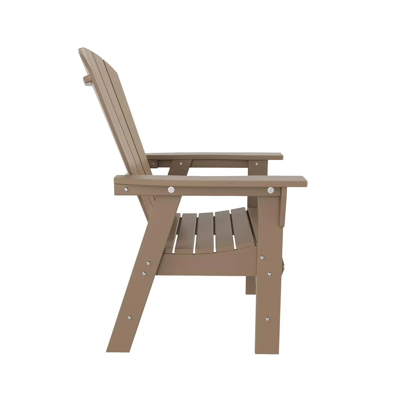 Shell-Back Adirondack Dining Chair Weather Resistant Wood Finish Outdoor Patio Use 1pc, Customized