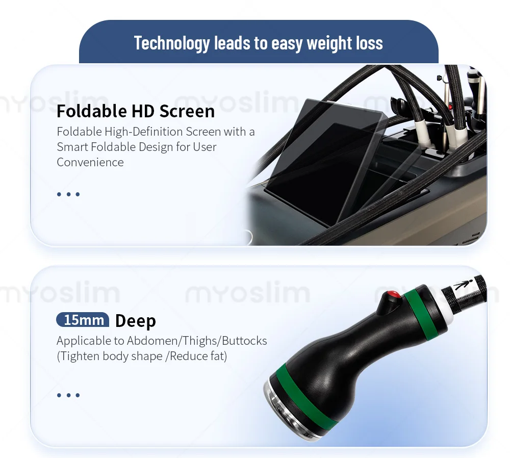 High Performance Cool Waves RF Body Slimming Machine with 3 Handles for Facial Lifting Weight Loss and Skin Firming