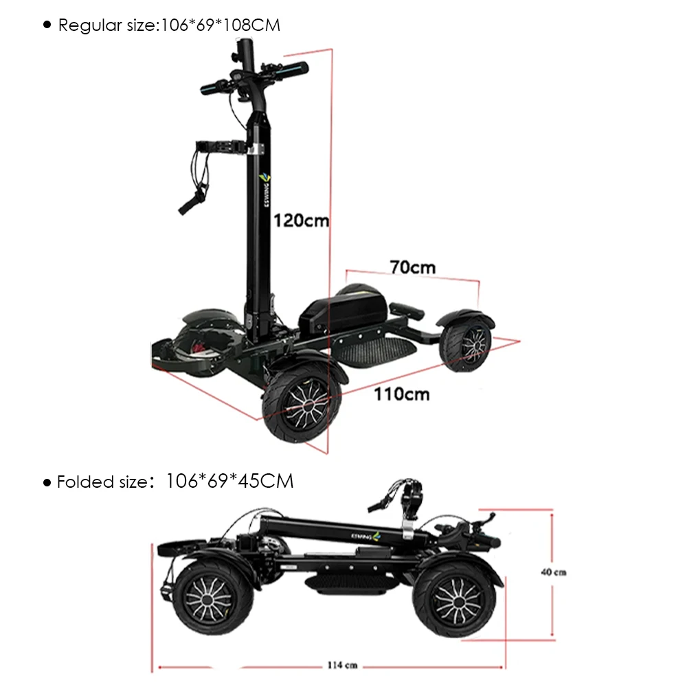 ESWING Electric Golf Cart 2400W High Power Electric Golf Scooter 18 Hole Electric Golf Scooter US Warehouse Stock Foldable Golf