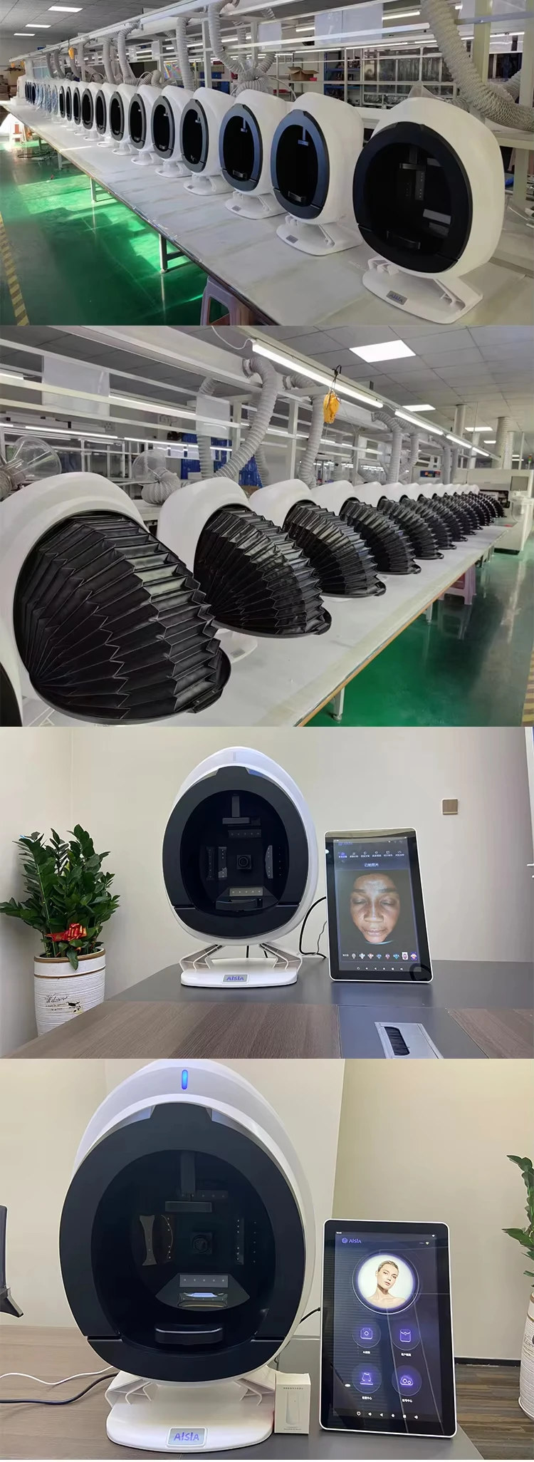 New 3D Facial Skin Analyzer Machine 15.6 inch Skin Analyzer Facial Machine 10 Light Spectrum Skin Analysis Scanner