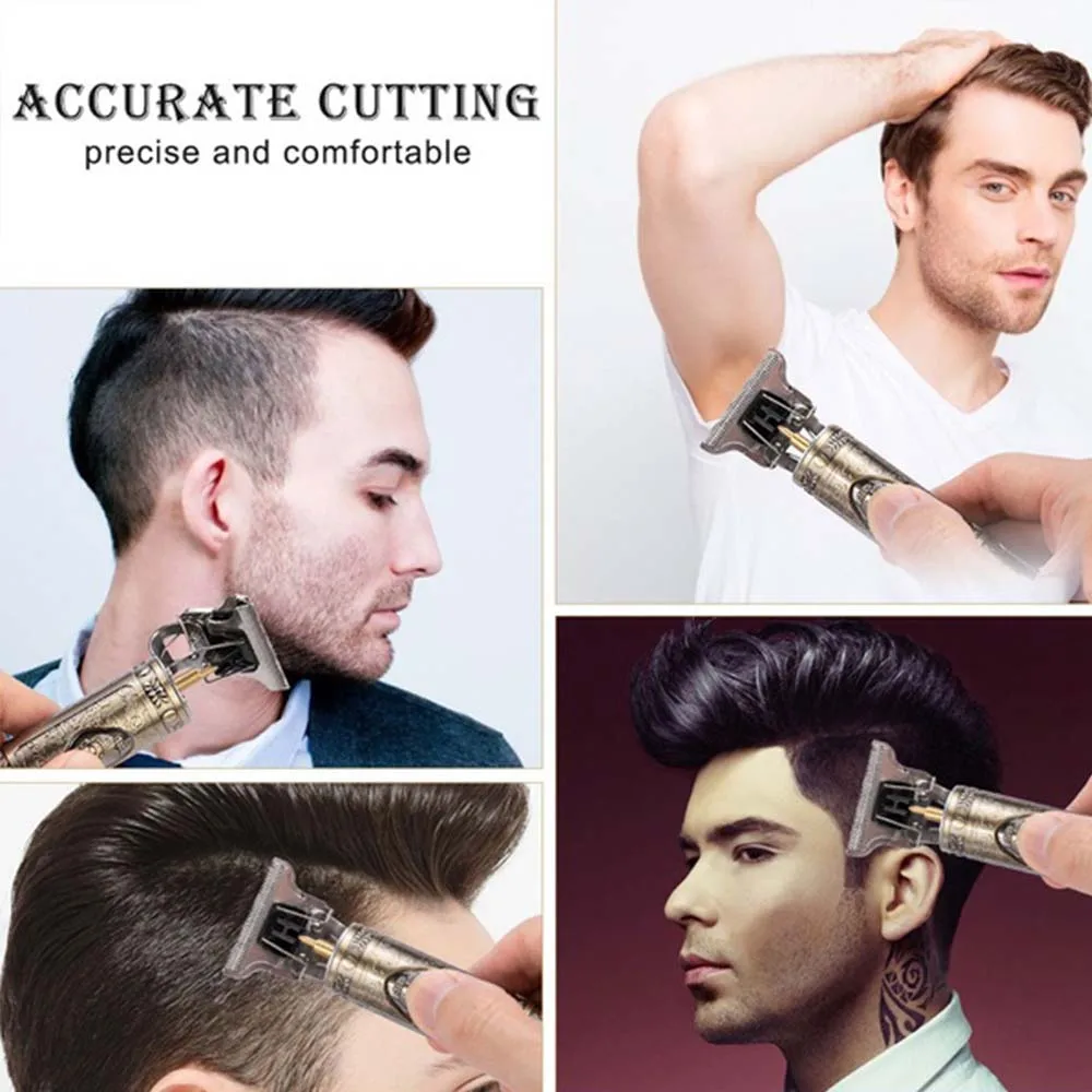 Rechargeable Hair Clipper Barber Professional Electric Hair Trimmer Shaver Trimmer Beard 0mm Men Hair Cutting Machine for Men