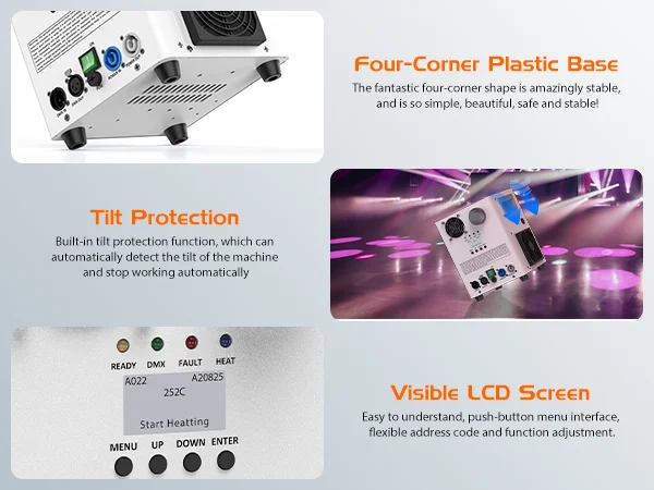 U'King 800W Cold Sparks Machine DMX Control Stage Equipment Top Spraying Electronic Flower Spraying Machine for Show Christmas