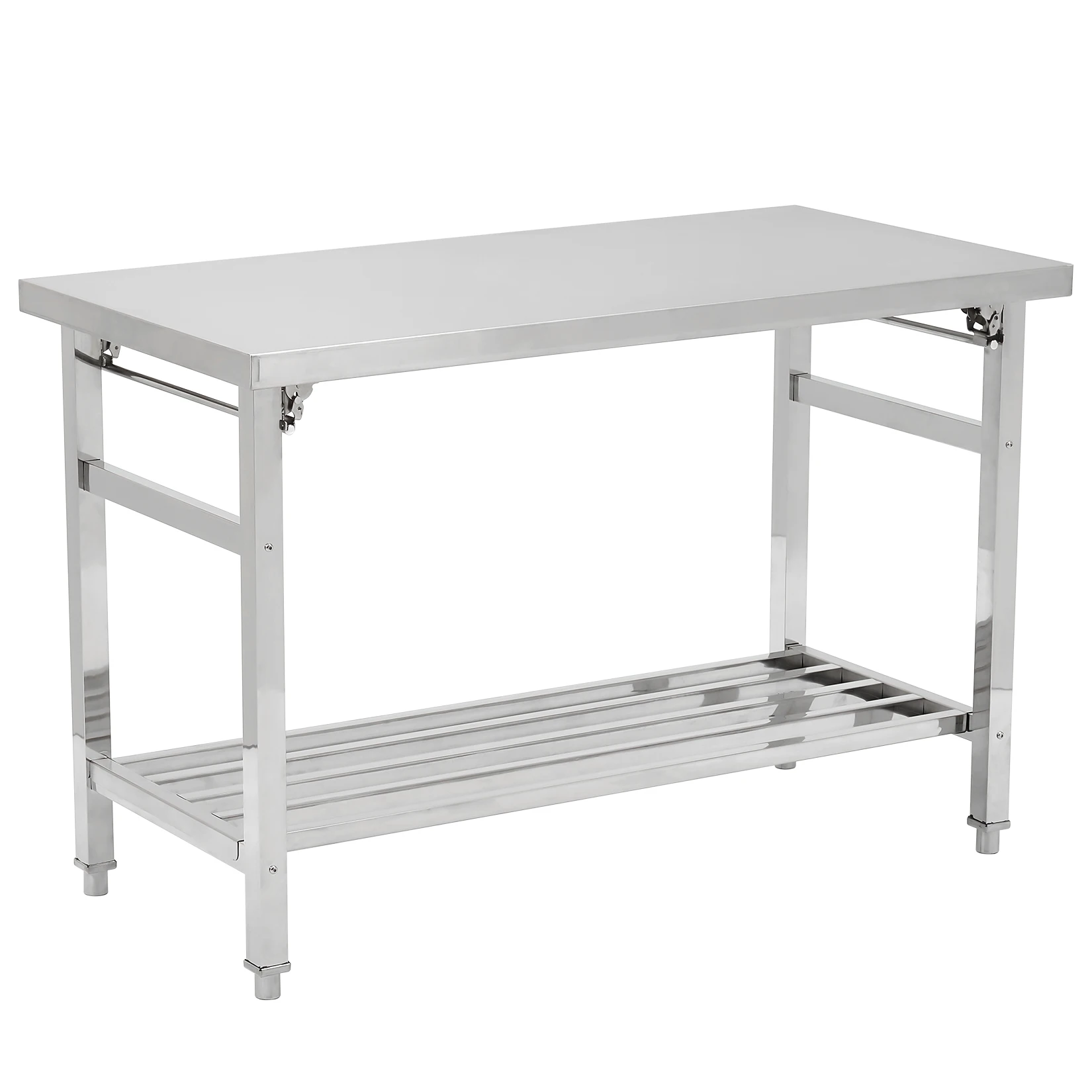 Stainless Steel Prep Table, Commercial Heavy Duty Stainless Steel Folding Work Table, Stainless Steel , Outdoor Cooking Table