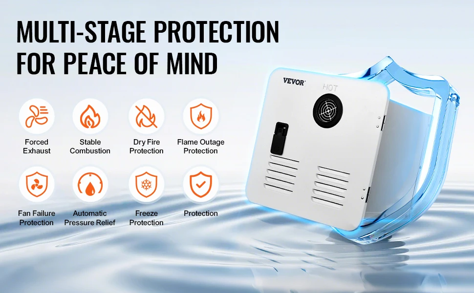 SucceBuy RV Tankless Water Heater Instant Shower 15 x 15 in Optimized Comfort Performance Hot Water Ideal for RVers' Family