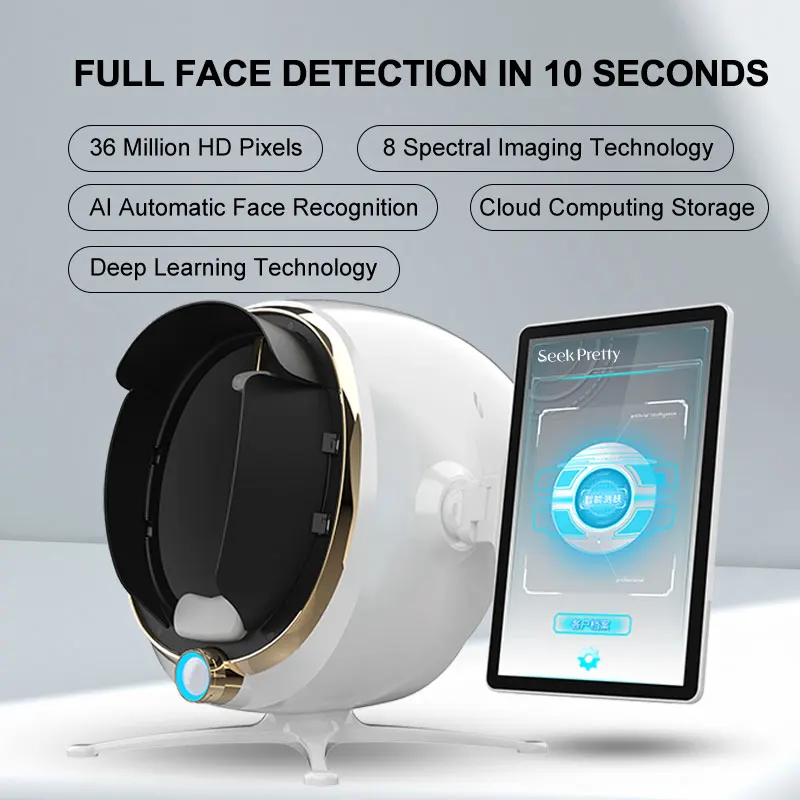 3D Skin Scanner Care Facial Analyzer Monitor Machine Magic Mirror Testing Detector Face Camera Test Analysis Beauty Machine