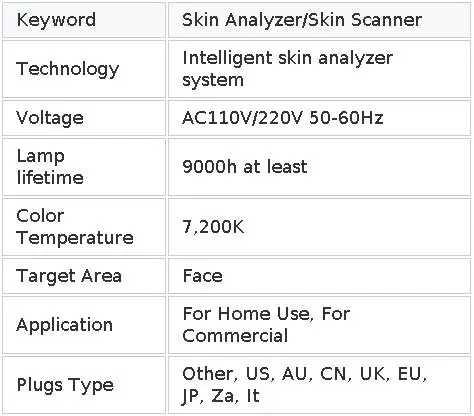 3D Skin Scanner Care Facial Analyzer Monitor Machine Magic Mirror Testing Detector Face Camera Test Analysis Beauty Machine