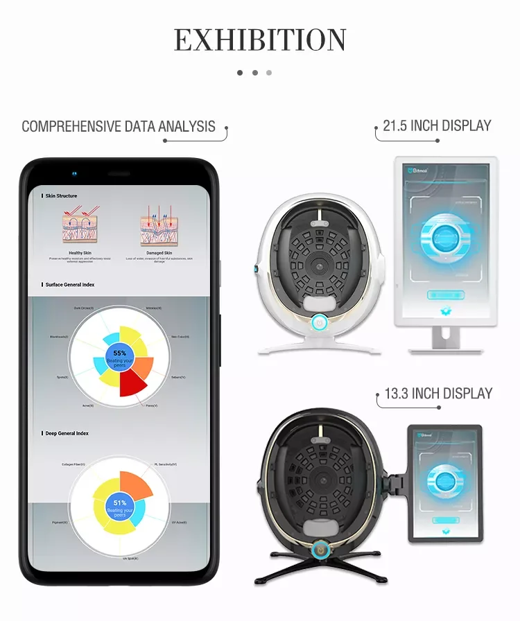 3D Skin Scanner Care Facial Analyzer Monitor Machine Magic Mirror Testing Detector Face Camera Test Analysis Beauty Machine