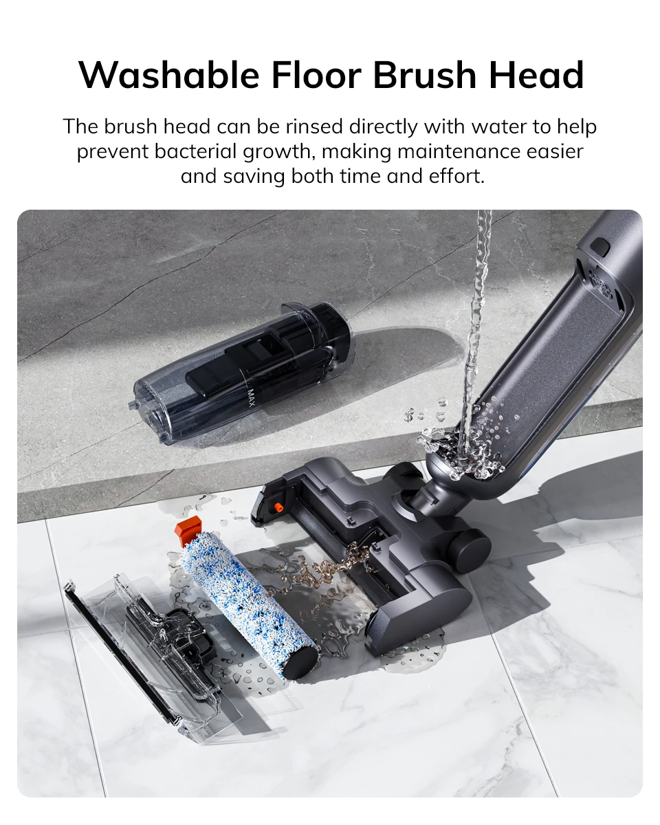 ILIFE W90 Pro Cordless Wireless Wet Dry Smart Mop Washing ,7000Pa Suction, 1Min Self Cleaning, Large Dual Water Tank,Update W90