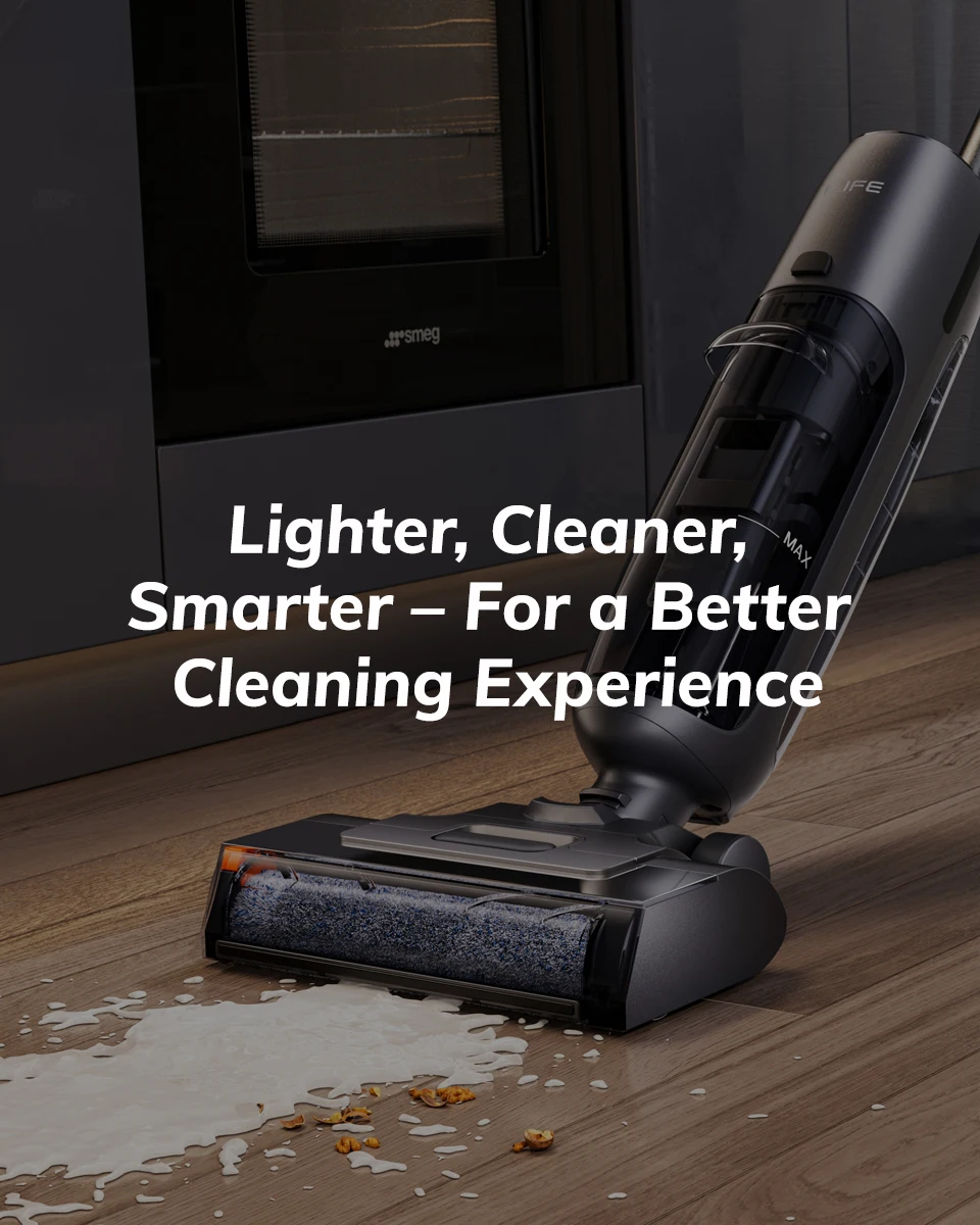 ILIFE W90 Pro Cordless Wireless Wet Dry Smart Mop Washing ,7000Pa Suction, 1Min Self Cleaning, Large Dual Water Tank,Update W90