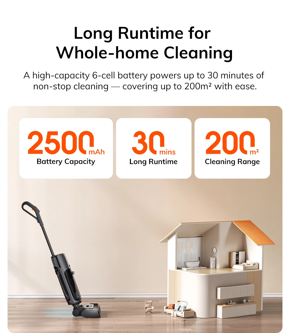 ILIFE W90 Pro Cordless Wireless Wet Dry Smart Mop Washing ,7000Pa Suction, 1Min Self Cleaning, Large Dual Water Tank,Update W90